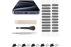 YIIWONI 37 Stück Reinigungsknete für Handy,Handy Staubschutz Set,Smartphone,Handy Reinigungsset,Professionelles Reinigungsset inkl,iPhone Lautsprecher Schutz für Type-c und iPhone