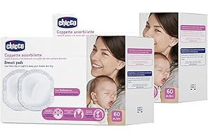 CHICCO (ARTSANA) Chicco Kit Neonato Allattamento - Coppetta Assorbilatte Monouso Singola Per La Tua Mommy Bag Da Portare Sempre Con Te E Paracapezzoli In Silicone Taglia (120 Coppette)