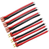 5x Adapterkabel T-Stecker Auf Mini-Buchse – 14 AWG, 10 Cm, Für Lipo-Akkus & RC-Modelle
