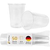Heku 30430 &ndash; 50 Plastic Cups, Plastic, Clear, 0.4 L