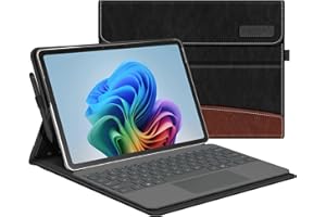 Fintie Funda para Microsoft Surface Pro de 12 Pulgadas, 1ª edición (2025), Cartera de visión de múltiples ángulos, Funda de Negocios con Bolsillo y Soporte para lápiz Capacitivo, Compatible con