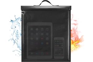 HODUFY Extra Large Faraday Bag with Handle, 13'' X 10'' Faraday Cage for Laptops & Tablet, Waterproof & Fireproof Faraday Key Fob Protector, Anti-Theft Faraday Bag for Phones, RFID Signal Jammer Blocker