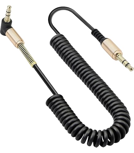 KERDEJAR 3.5mm Câble Audio AUX De Remplacement Cordon Enroulé