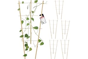 KADAX Escalera de bambú, Juego de 5 escaleras de Apoyo para Flores, Soporte para Plantas de jardín de Madera de bambú, Rejilla para Flores, Rejilla para Enredadera, (Altura: 60 cm, Triple)