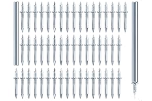 Emezddo 100 piezas de clavos de doble cabeza, rodapiés de pared sin costuras sin clavos de rastro, tornillos de seguridad invisibles con herramienta de manguito, para decoración del hogar (26,5 mm)