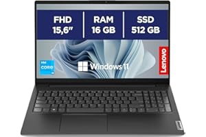 Lenovo, Notebook Pc Portatile, Display 15,6" Full HD, Intel i3-1315U 6 Core 3.3 Ghz, Ram 16 GB DDR4, 512 GB SSD NVMe, Win 11 Pro