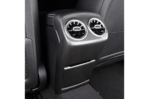 HIGH FLYING per Mercedes Benz Classe A W177 V177/CLA C118 X118 2019-2022 Cornici dei Ventilazione Posteriore Fibra di Carbonio Nero Plastica ABS 2 Pezzi (con griglia di Ventilazione)