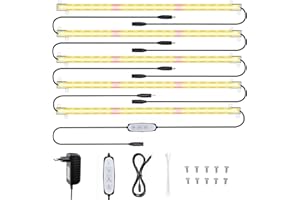 Grow Light, Relassy Lampada per piante, Led Piant Spettro Completo con Timer 12/6/3H, Luce Piant 4 Dimmerabile di Luminosità, Lampada da Coltivazione per Semina, Crescita, Fioritura (90 LEDs)