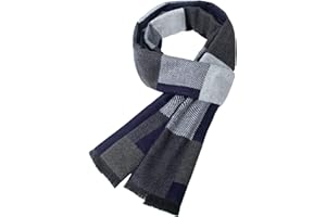 Justay Sowarm Écharpe d'Hiver Homme, Écharpe en Tricot Chaude Douce Longue Confortable pour Homme Femme Style Classique