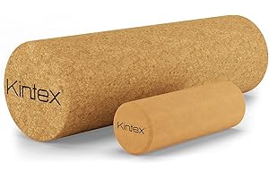 Kintex Rullo per fasce in sughero, 33 cm o 15 cm, rullo massaggiante per automassaggio, automassaggio, rigenerazione di fasce e muscoli, rullo per fasce