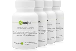 ANASTORE GLUCOMANNANO (KONJAC) * PACK 3+1 GRATIS * 371 mg / 936 capsule * Titolato al 90% in glucomannano * Cardiovascolare, Peso (dimagrimento, fame)