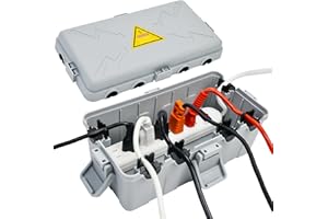HRENSAW Außenbereich Elektrobox,IP54 Wasserdichte Outdoor Outlet Covers, Wetterfeste Verlängerungskabel Abdeckungen Schützen Steckdose, Steckdose, Timer,Plug,Holiday Light(27 x 14 x 11,5 cm)-Grau