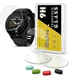 IDaPro Vetro Temperato Per Garmin Forerunner 245 / 245 Music – 4 Pezzi, Durezza 9H, Con Tappi Antipolvere E Kit Pulizia