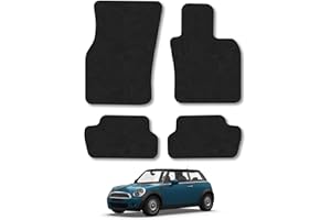 CAR MAT CO Mini Cooper (2014-2024) [3 Door] [F56] Car Mats Accessories Tailored Carpet Floor Mats Non Slip Black Trim Full Coverage Compatible Accessory Front Rear Set Anti Slip Granulated Backing Hand-Finished