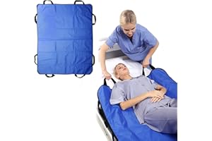 WUIOWPPIC Positioning Bed Pad with Handles,Transfer Sheet Draw Sheets Bedridden Bed Position Pads Elderly Slide Sheets for Moving Patients on Bed Patient Transfer Board for Obese,Elderly,Patients (122 * 100cm)