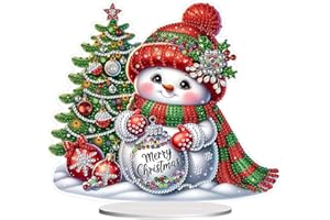 Guidre Diamond Painting Tischdeko Weihnachtsdeko,5D Diamant Painting Weihnachten Tischdeko,Weihnachten Tisch Deko,Christmas Decorations,Winter Weihnachtsfeier (yeti)