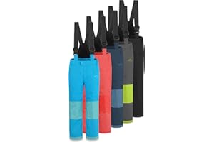 normani Kinder-Skihose mit abnehmbaren Hosenträgern Thermohose Winterhose Schneehose für Junge und Mädchen gefüttert - Wasserdicht: Wassersäule 11000 mm Winddicht
