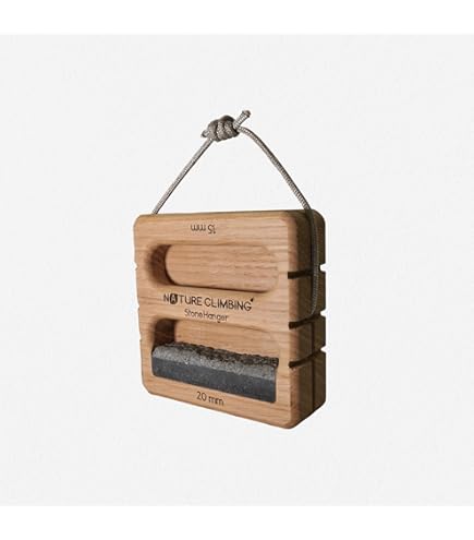 Whiteoak Pocket Draagbaar hangboard van hout, 12 x 10 x 3 cm, draagbaar