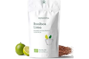 REPLANTEA CUIDAMOS TU NATURALEZA TE ROOIBOS LIMA 100% Orgánico 100g (50 Tazas) | ROOIBOS NARANJA Y LIMON Sin Teína a Granel REPLANTEA®