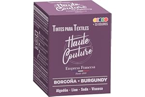 HAUTE COUTURE - Tinte para Ropa y Textil Borgona - 350g - Borgona - Tinte Textil Todo en uno - Listo Para Teñir Ropa y Tejidos