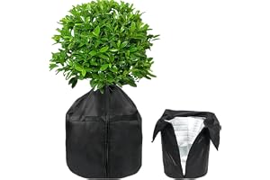 HhBdy Vinterskydd för krukväxter, växtskydd vinter 45 × 50 cm vinterskydd för växter med dragsko, krukväxter växter vinter åt