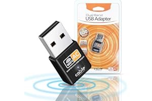CABLE TECHNOLOGIES Chiavetta Wifi Usb Dual Band 2.4/5GHz, Antenna Wifi 600 mbps, Plug and Play, Adattatore di Rete Wireless per PC/Desktop/Tablet/Laptop, Compatibile con Windows, Mac OS X (da 10.9 fino a 10.15)