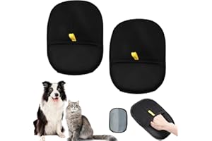 ZukQvrivelig 2 PCS Pet Hair Removal Glove - Electrostatic Adsorption,Cat/Dog Hair Remover Glove, Washable & Reusable, Effortlessly Remove Pet Hair from Clothes, Sofas, Pets for Cat/Dog Owners