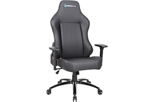 Newskill Silla Gaming Profesional de Escritorio Akeron, Cuero PU Transpirable, Altura Ajustable, Reclinable 180º, Gas Pistón Clase 4, Reposabrazos Ajustables 3D, Cojín Lumbar y Cervical, Negra