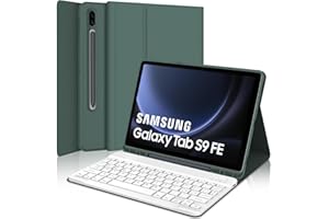 IVEOPPE Tastiera Samsung Galaxy Tab S9 FE 10.9" 2023, Custodia Tastiera Tablet Samsung Galaxy Tab S9 11" (SM-X710/SM-X716B/SM-X718U), Tastiera Italiana Bluetooth Rimovibile Samsung Tab S9, Verde scuro…