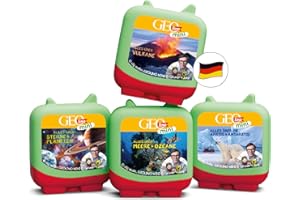 tonies Clever GEOlino Mini - Juego de 4 juegos de audio para niños a partir de 5 años, tiempo de juego de 47 minutos aprox
