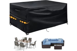 GARPROVM Funda para Muebles de Jardín Exterior, Conjuntos de Muebles Cubierta Impermeable, Paño de Oxford 600D, para Sofa de Jardin, al Aire Libre, Patio, Funda para Sofa de Esquina (180x120x74cm)