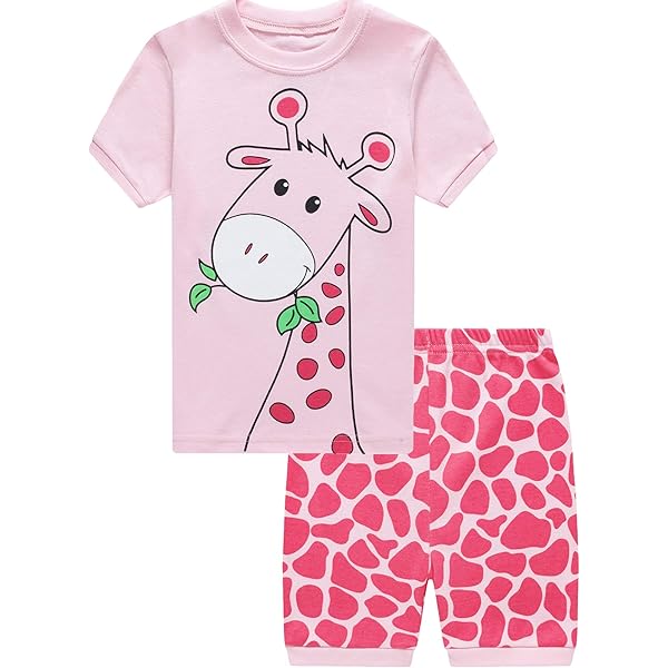 Schlafanzug Mädchen Baumwolle Kurzarm - Bequemer Pyjama Set Für Kinder