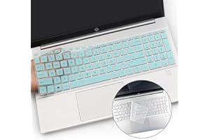 I-TENSODO 2 PCS Keyboard Cover for 2022 HP Pavilion & HP Laptop 15-eg 15-eh 15-er 15-eg0073/1073cl 15-eg1053cl eg0070wm eg0021nr eg0025nr 15-eh1085CL eh1052/1070wm eh1010nr 15-er0056cl er0151nr-HotBlue+Clear