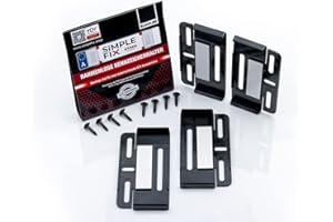 ANTMAS rahmenlose Kennzeichenhalter für 2 Kennzeichen | Kennzeichentafeln in Österreich mit TÜV (schwarz)