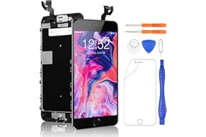 Ekran Yodoit do iPhone 6s Plus LCD pełna wymiana szyby dotykowej z przednią kamerą, przyciskiem domowym, wewnętrznym głośnikiem + narzędziem do naprawy (5,5 cala czarny)