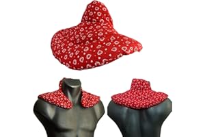 ‎GIRAFFENLAND Nackenhörnchen mit Stehkragen Herzen-rot - Kirschkernkissen - Nackenkissen Wärmekissen - Nacken Kissen - , Kirschkern