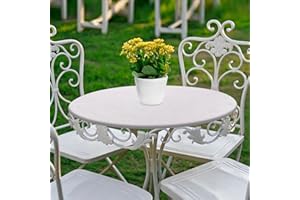 MINGPINHUIUS Nappe ronde en vinyle à bords élastiques – Nappe en plastique imperméable et facile à nettoyer pour intérieur ou extérieur, terrasse, motif plante (blanc, 60 cm de diamètre)