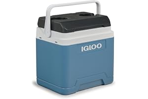 IGLOO IP42 Roller borsa termica passiva 42 L, contenitore termico azzurro con ruote e maniglia telescopica