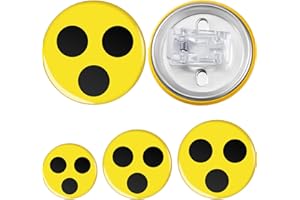 Photect 3 Stück Blindenabzeichen Blindenplakette mit Klemme Blindenzeichen Sehbehinderung Hilfsmittel Accessories Hilfe für Blind Sehbehinderte Hunde Demenz, Größe 44/58/75 mm (Normal)