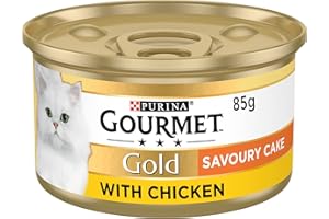 Gourmet Gold Tinned Cat Food Savoury Cake Chicken 85g (Pack of 12)