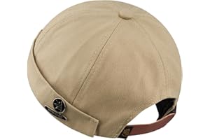 CLAPE Corduroy Docker Cap Casquette sans Visiere Homme Femme Bonnet de Docker Marin Rolled Cuff Brimless Hat