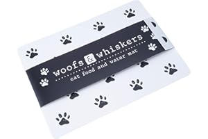 CGB Giftware | Cat Food and Water Mat | Placemat | Pet | Feeding Time | Woofs & Whiskers Range | GB04416