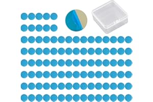 KRYMSON - Juego de 100 placas de hierro redondas magnéticas autoadhesivas – Caja de almacenamiento incluida – Parches de soporte para teléfono móvil