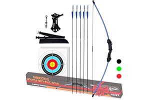 KESHES Archery Recurve Bow and Arrow Youthbow Set - Beginner Bows for Outdoor Hunting – Bow and Arrows Set with Equipment for Teens and Kids
