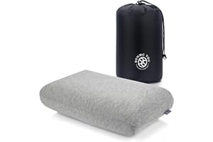 ‎DYNMC YOU DYNMC wygodna poduszka podróżna i poduszka outdoorowa z torbą, miękki pokrowiec bambusowy Oeko-TEX - nowoczesna, twarda z pianki memory - poduszka podtrzymująca szyję, poduszka podróżna na szyję