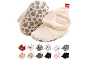 EDOTON Botines de Bebé,Invierno Suave Algodón Unisexo Antideslizante Bebé Zapatos Navidad Primero Cumpleaños Regalo