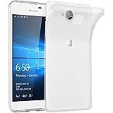 Cadorabo Custodia per Nokia Lumia 650 in TRANSPARENTE - Morbida Cover Protettiva Sottile di Silicone TPU con Bordo Protezione