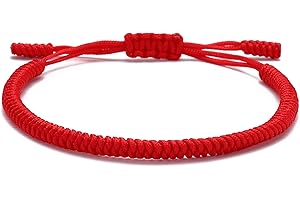 LUCKY BUDDHIST Handmade Bracelet + Buddhist Gift! Tibetan Good Luck String Armband. for Women, Men, Teens. Adjustable Size! Friendship Present. Handcrafted Rope Woven Chakra Wristband