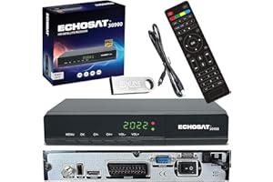 LEYF HD 30900 Ricevitore Satellitare Digitale - DVB-S/DVB-S2, Full HD 1080p (HDTV, HDMI,USB, Scart) Cavo HDMI + Memoria USB [Preprogrammato per Astra, Hotbird e Türksat]