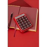 TWOTECH Colorful And Light Energy Calculator - Bl2122 (Red)